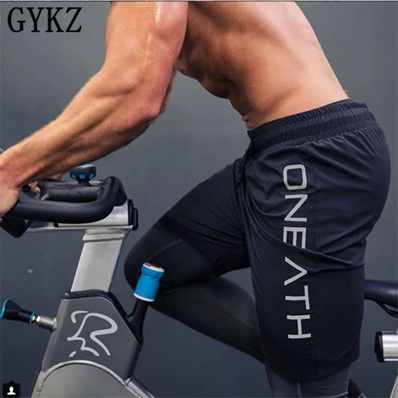 Шорты мужские спортивные GYKZ хлопок модные штаны для бодибилдинга фитнеса
