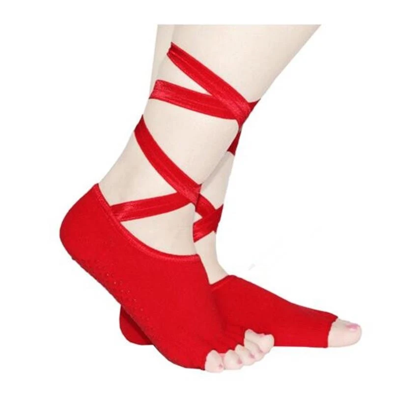 Новинка 2018 модные женские носки танцевальные с пятью пальцами Нескользящие