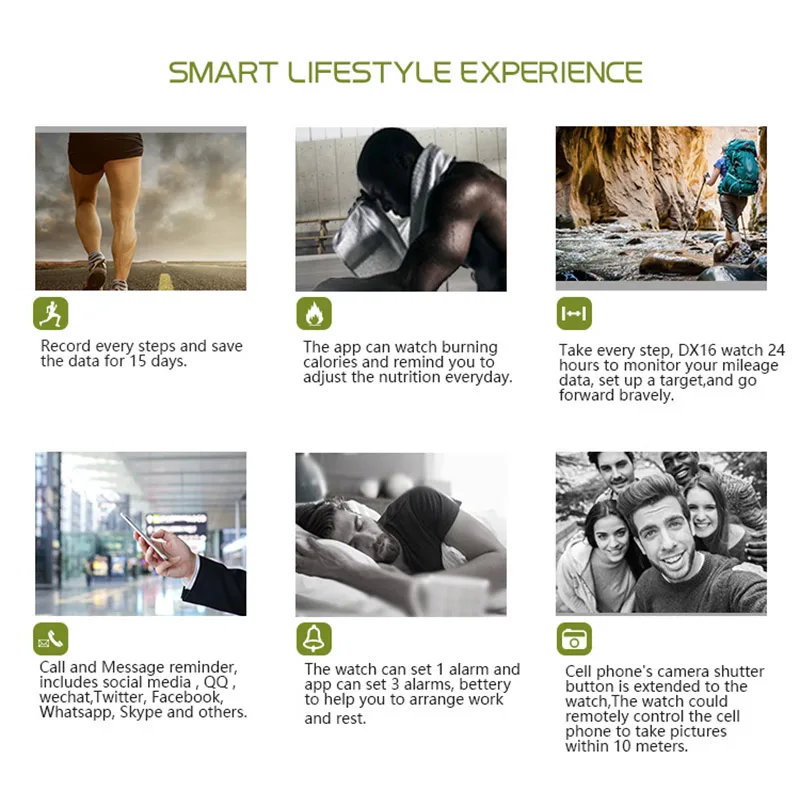 2019Focusmart новые DX16 Смарт часы полный рабочий день счетчик шагов будильник функция