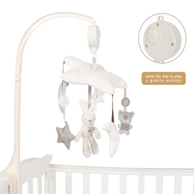 Музыкальный мобиль для детской кроватки милые игрушки-погремушки в виде Луны и
