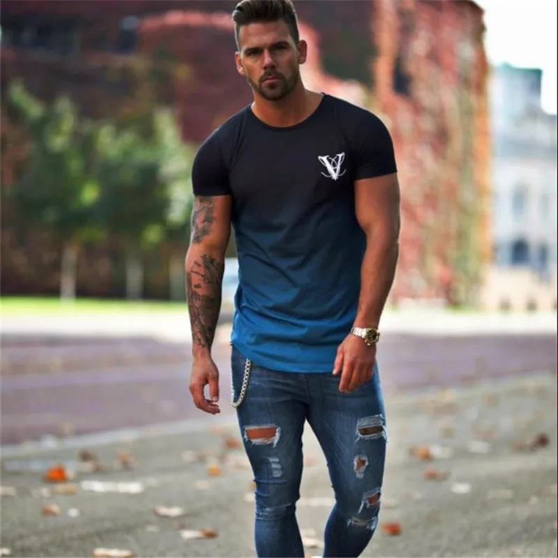 Футболка мужская компрессионная быстросохнущая дышащая майка с короткими