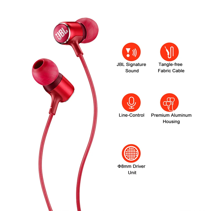 JBL LIVE100 3 5 мм проводные наушники с микрофоном стерео звук линия управления