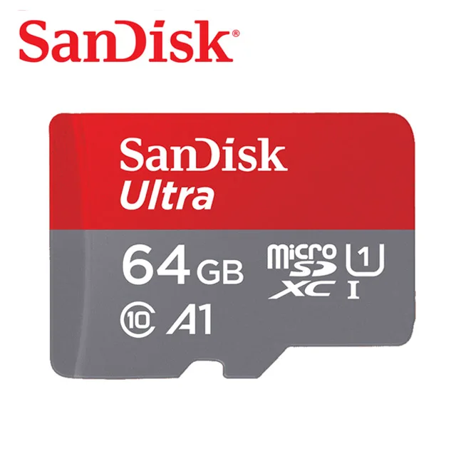 64 ГБ Двойной Флеш-накопитель SanDisk UItra A1 Max 100 МБ/с. micro sd 400 Гб 128 Гб 64 Гб 256 Гб карта памяти microsd карты интеллектуальный контроллер с DVD картой памяти sd TF карты для мобильного телефона/ноутбука/Камера - Емкость: 64 ГБ