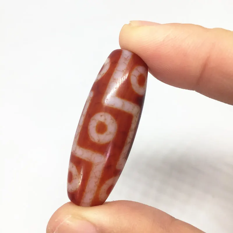 AAA Grade Tibet Beads Red Natural Agate 9 Eyes 14mm*38mm Pendant Powerful Amulet Tibetan Dzi DIY Jewelry Stone | Украшения и