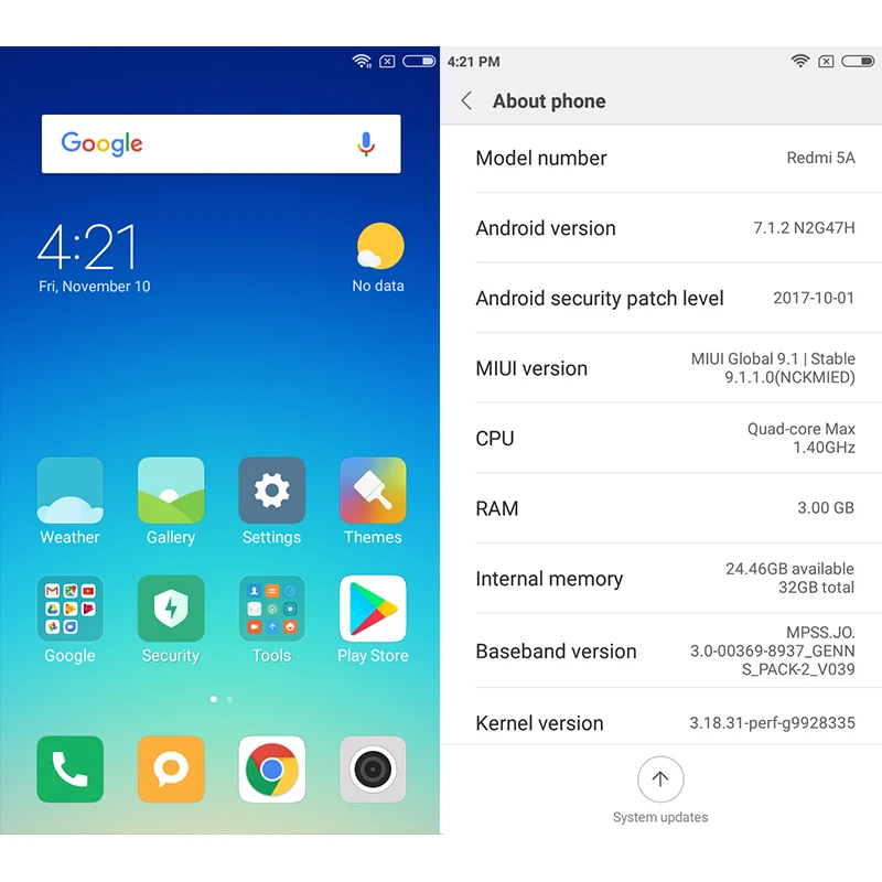 Оригинальный Xiaomi Redmi 5A 5 A Мобильный телефон 3 Гб оперативная память 32 Встроенная