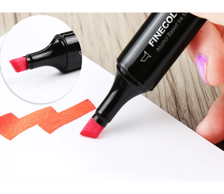 Finecolour 1 шт. EF102 эластичные двухсторонние дизайнерские профессиональные маркеры