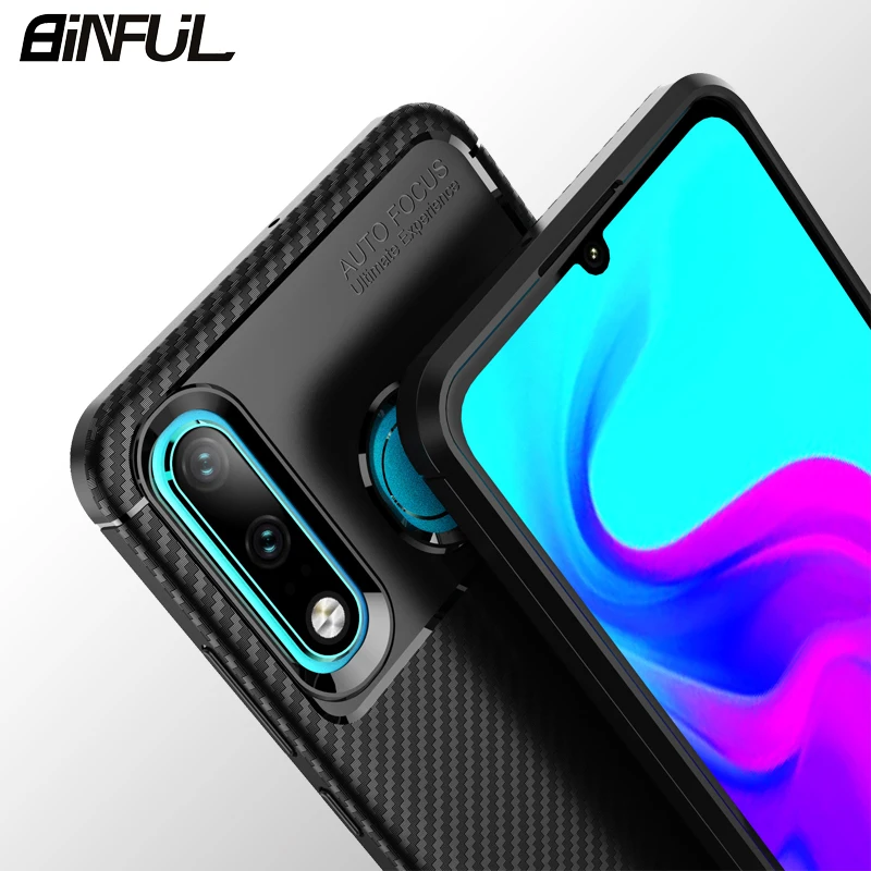 Чехол из углеродного волокна для Huawei P30 Lite мягкая силиконовая Противоударная