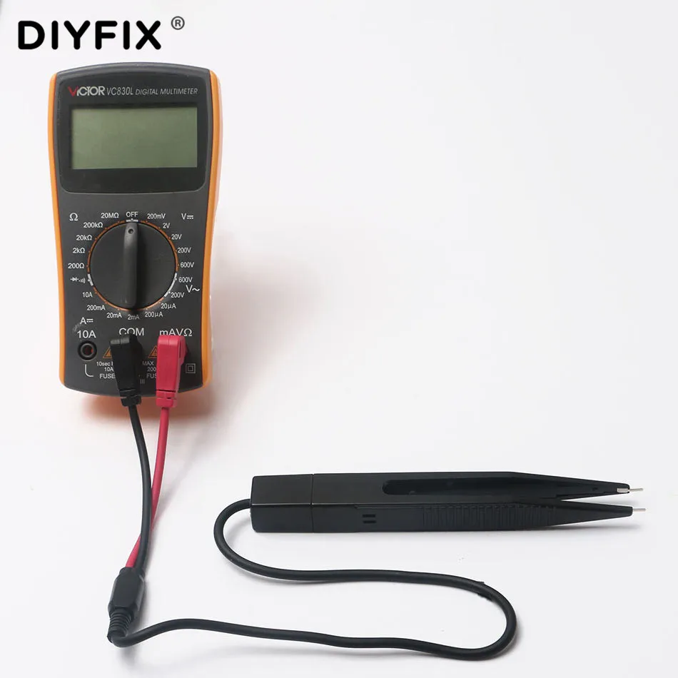 DIYFIX индуктор поверхностного монтажа Тест Зажим контакта зонд Пинцет Мультиметр