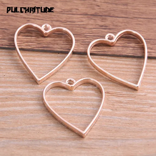 Rose Gold 12 Pulchrode 6 шт./лот 12 видов стилей цвета розового золота сплав ювелирные аксессуары геометрический брелок полый клей пустой кулон лоток ободок 12C - Окраска металла: Rose Gold 12