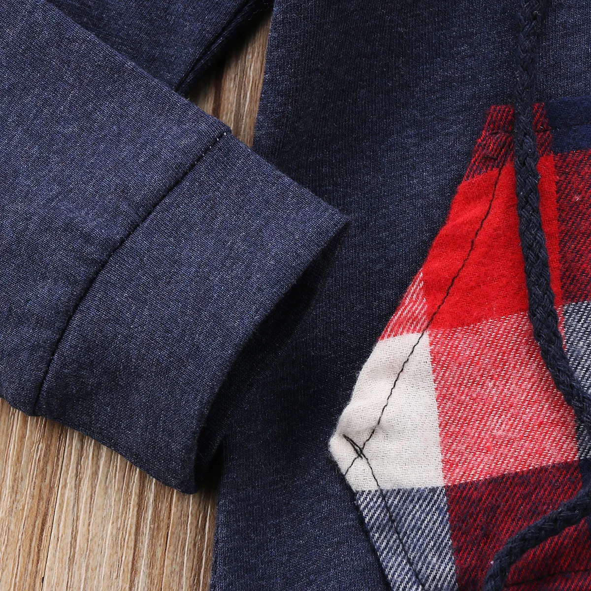 Kids Baby Boy Plaid Romper Warm Grid Jumpsuit Long Sleeves Hooded Cotton Clothes Sweater Boys Outfits |