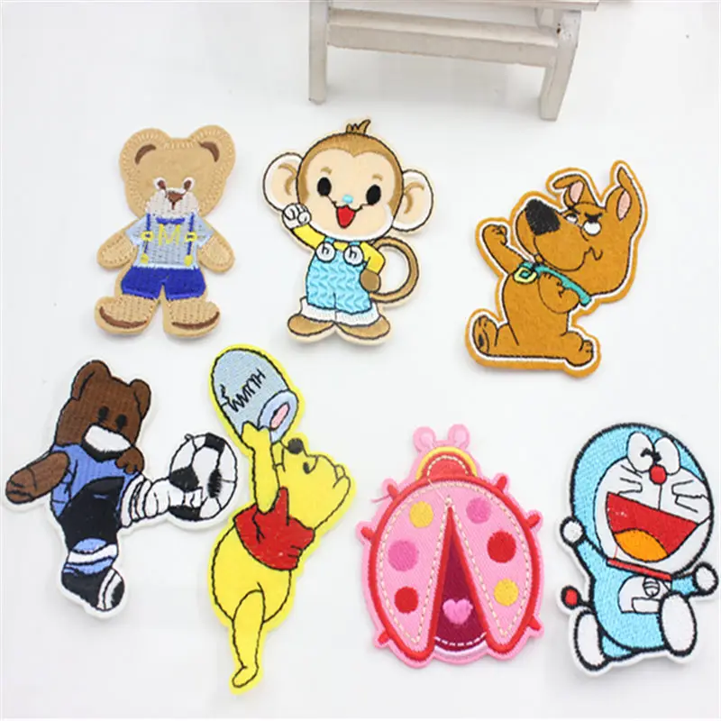 Мультяшная вышитая нашивка с утюгом нашивки для детской одежды войлочная