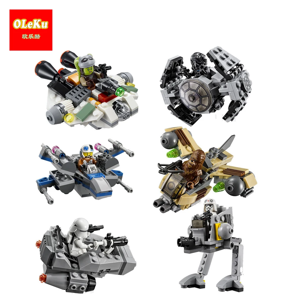 Маленькие кирпичи Звездные войны сопротивление на X-Wing TIE Расширенный прототип Micro Fighter Starwars Wookiee Gunboat строительные блоки игрушки