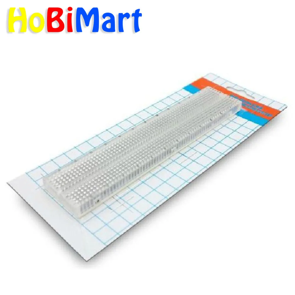 HoBiMart MB 102 830 точечная макетная плата без пайки 165*55 мм MB102 отверстие прозрачные