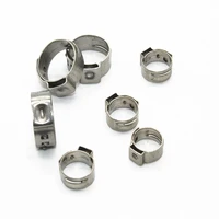 free shipping high quality 25 pcs stainless steel 304 single ear hose clamps assortment kit single