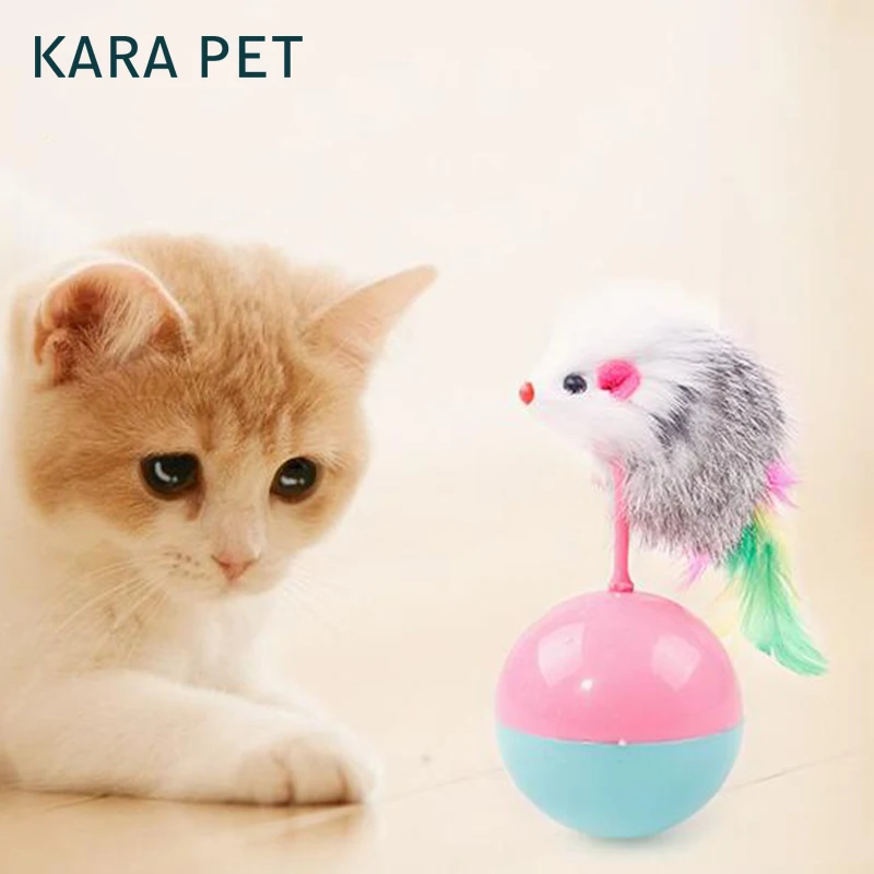 Durable Pet Cat Toys Mimi Favorite fur Mouse Tumbler Plastic Balls for Cats dogs play 5.5cm | Дом и сад
