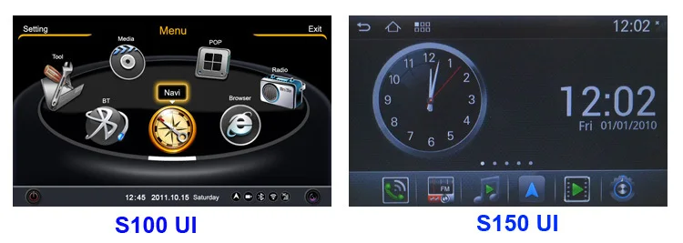 HD Видеорегистраторы для автомобилей Регистраторы автомобиля DVD с S100 или S150