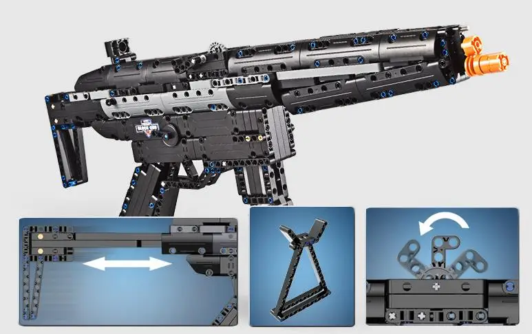 617 шт. строительные блоки Heckler &amp Koch MP5 Submachine для оружия toys | Игрушки и хобби