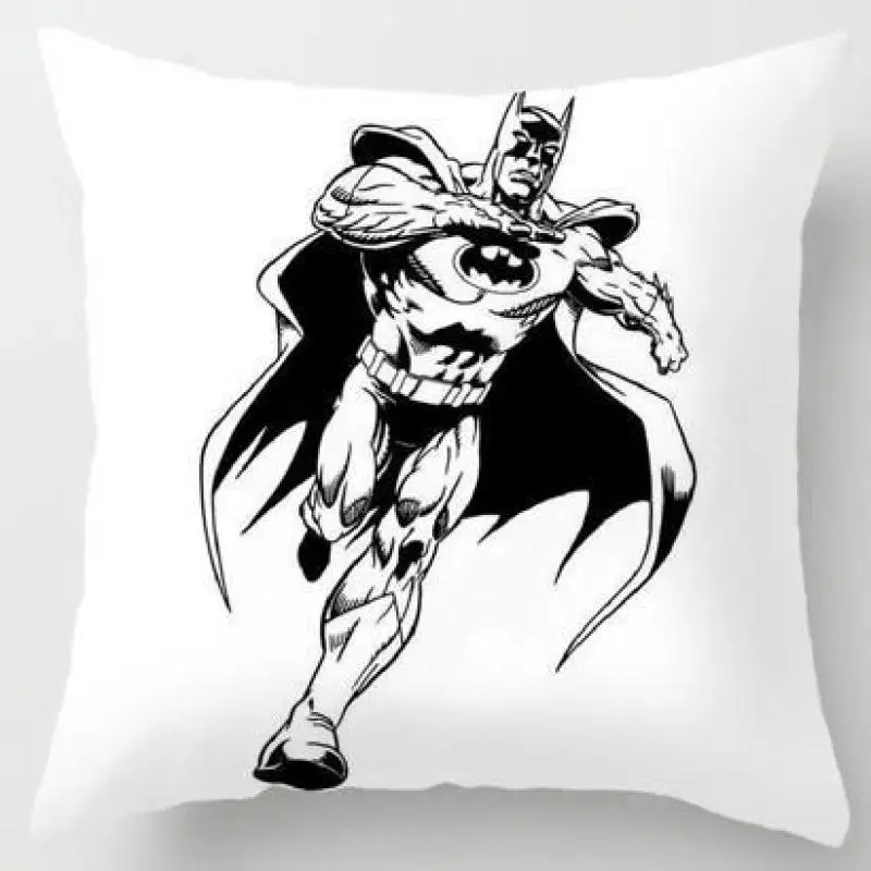 Черно белая мультяшная подушка чехол маска анимированная фигурка аниме плюшевая