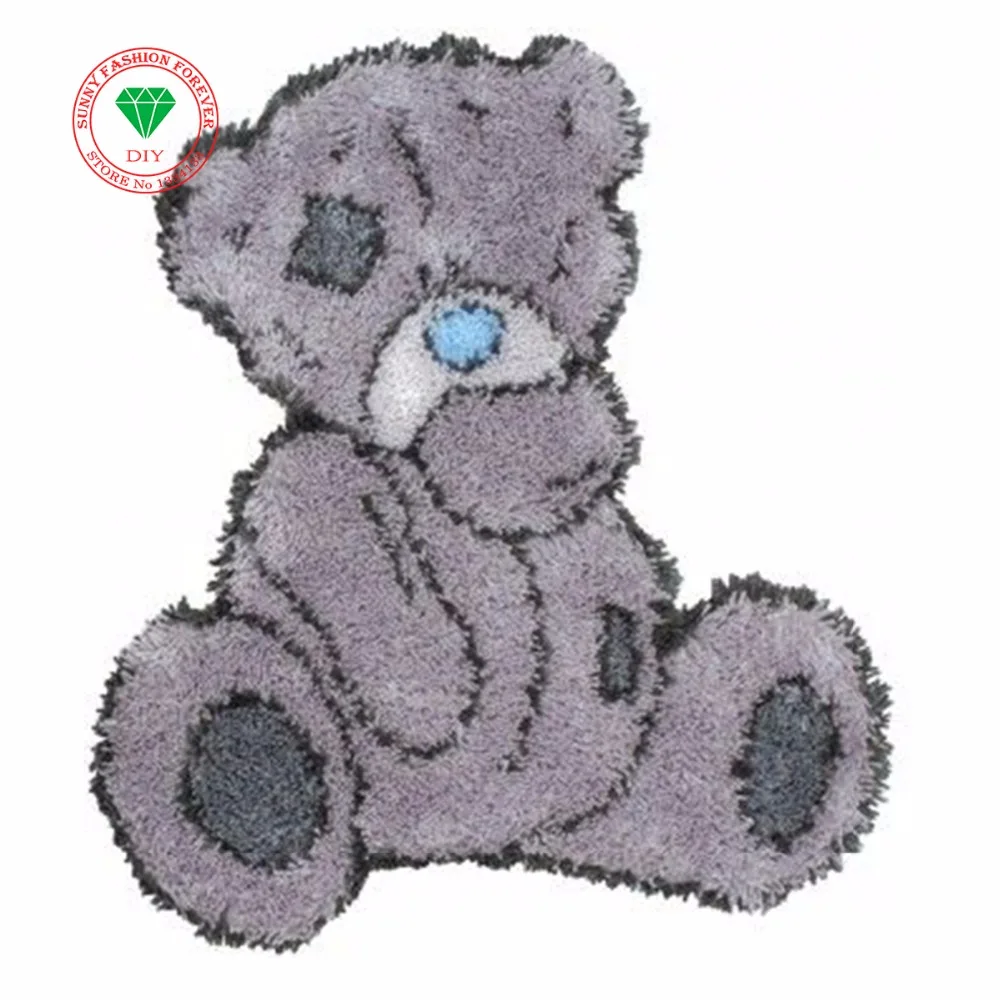 Набор для вышивки с крючком защелкой ковер мультяшным медведем в стиле пэчворк