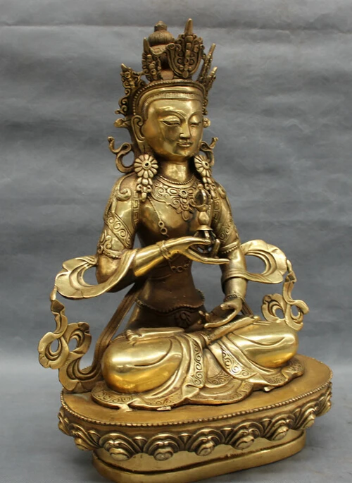 Песня voge Gem S5485 17 &quotТибетский латунный буддизм Joss защита Vajra Vajradhara статуя Будды