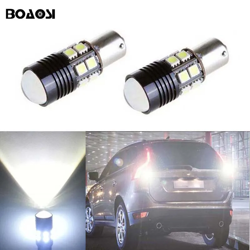 BOAOSI 2x Canbus светодиодные лампочки для обратный светильник 1156 p21w ba15s R5 на чипах CREE Volvo