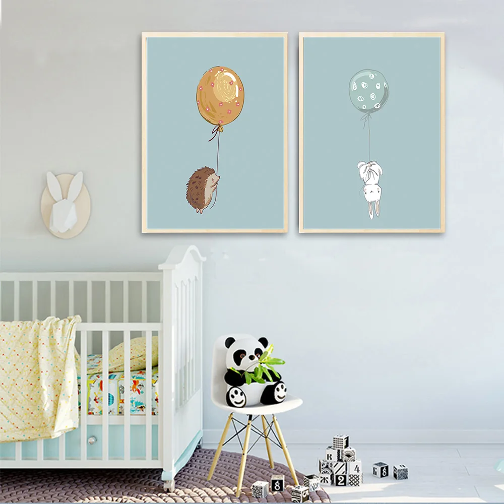 AtFipan Poster Modern Cartoon Cute Decoration For Children Room Spray Paintings Wall Art On Canvas Painting Unframed | Дом и сад