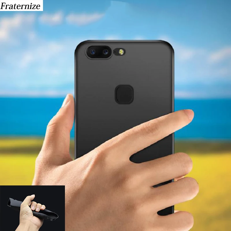 Чехол для Oneplus 5 T черный матовый Мягкий силиконовый чехол One plus 5T A5010 карамельный