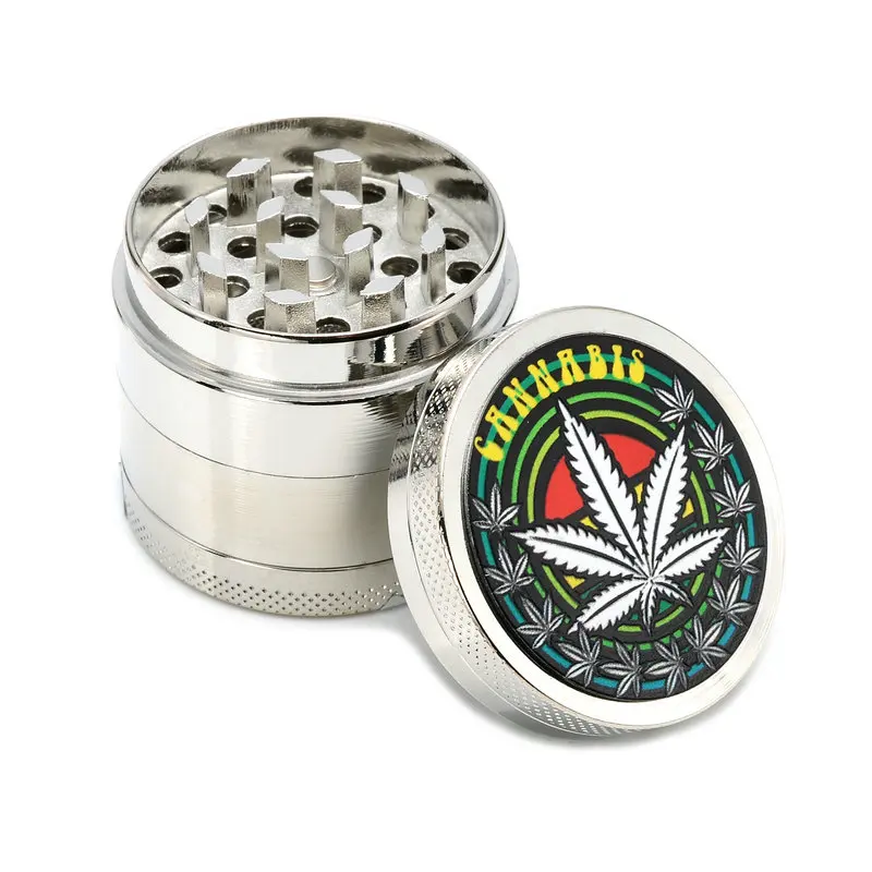 Tobacco herb moledor grinder 4Part Aluminium Metal Herb Spice Pollinator Grinder Smoke crusher | Дом и сад