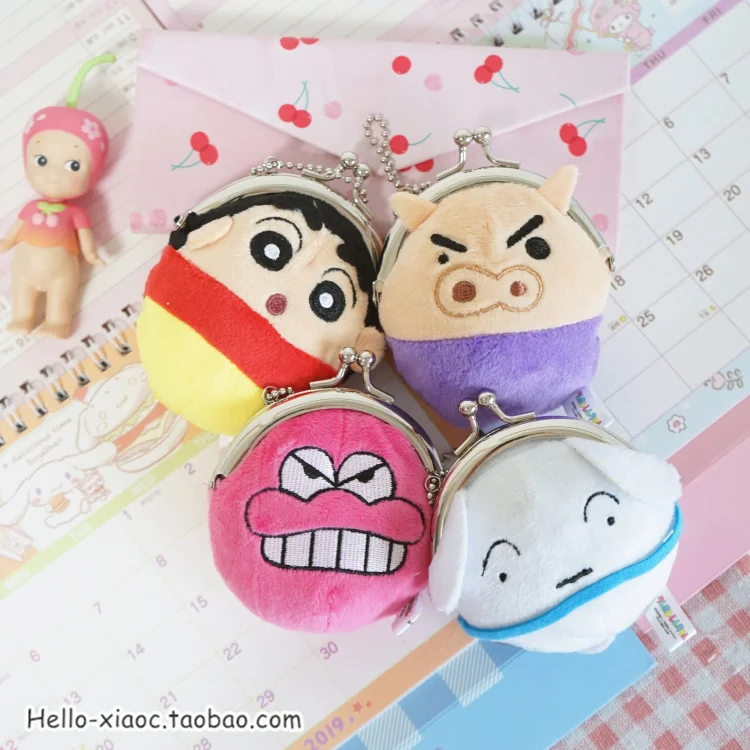 1 шт. Crayon Shin-chan плюшевые кошельки мультфильм японское аниме Shin-chan плюшевые куклы для сумки подвеска брелок детские подарки