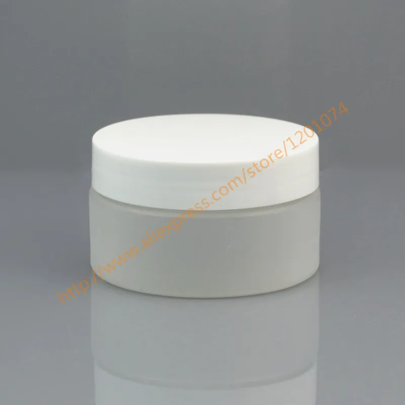 Прозрачная Матовая банка из ПЭТ 100 г с прозрачной/белой/черной крышкой