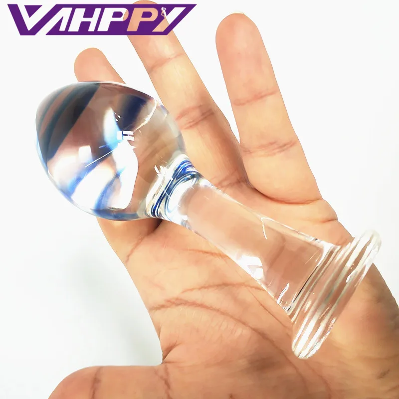 45mm Large crystal butt plug vagina ball big pyrex glass anal dildo bead fake penis adult masturbate sex toys for women men gay |