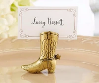 12pcs gold shoes name number menu table place card holder clip wedding baby shower party reception favor