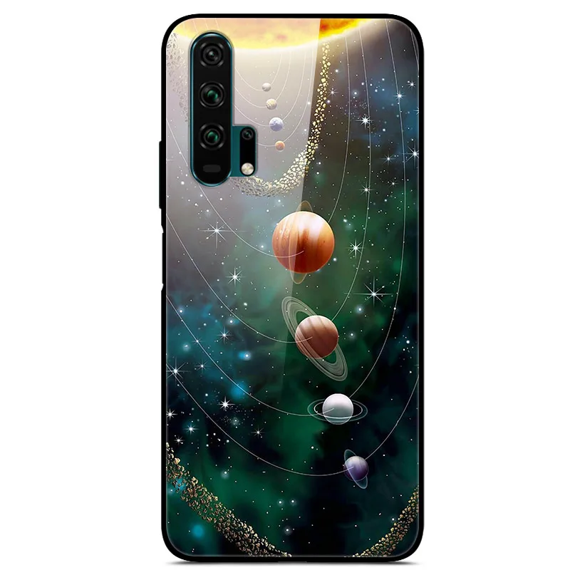 30 Закаленное стекло Чехол для Huawei Honor 20 Case Жесткий ПК Красочный чехол для Huawei Honor 20 Pro 20S Бампер чехол на телефона хонор20 20про - Цвет: 30