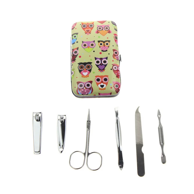 

6Pcs/Set 2 Kinds Fast Shipping Professional Manicura Manucure Manicure Set Include Nail Scissor Nail Clipper Tweezer File