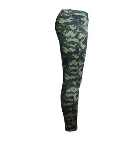 Женские узкие джинсы в стиле милитари камуфляжные брюки Капри модель K176 на весну