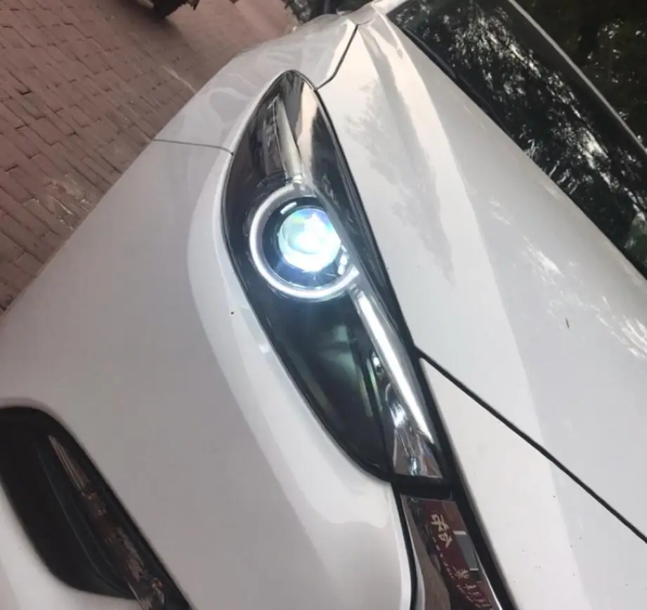 Светодиодный ные фары для Mazda 3 Axela 2017 - 2019 светодиодный двойные ксеноновые линзы