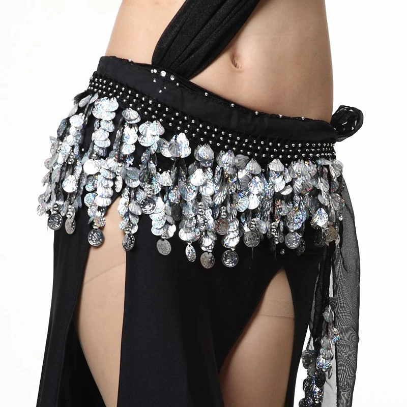 Этнический с монетами ремни Для женщин живота Танцевальный костюм хип шарф