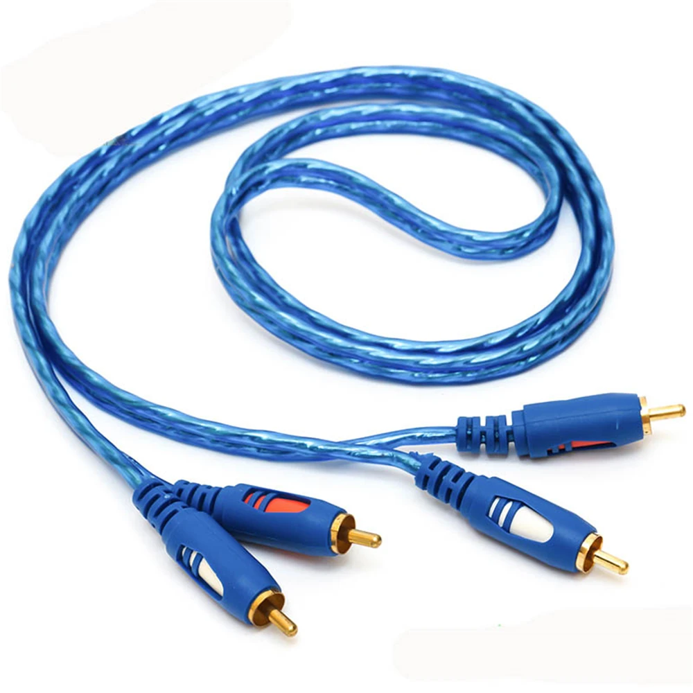 50 шт. популярный AV кабель 2RCA на с позолоченным разъемом 3 5 Аудиокабели RCA наушники