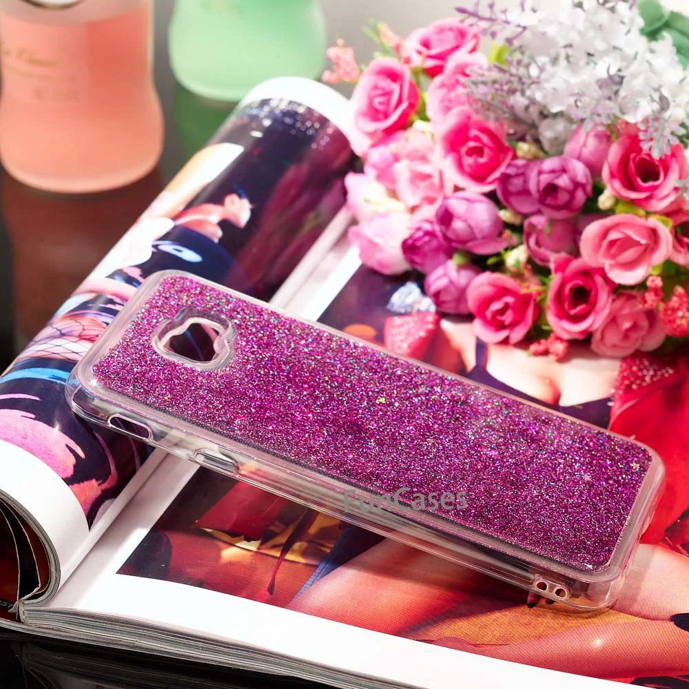 Горный хрусталь для samsung Galaxy J4 + плюс Чехол звезд диаманта Bling жидкий песок