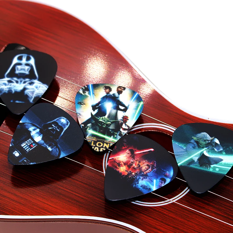 

SOACH 10 pieces / batch 1.0mm guitar picks ukulele guitar accessories high quality multi-pattern guitar strap guitar accessories