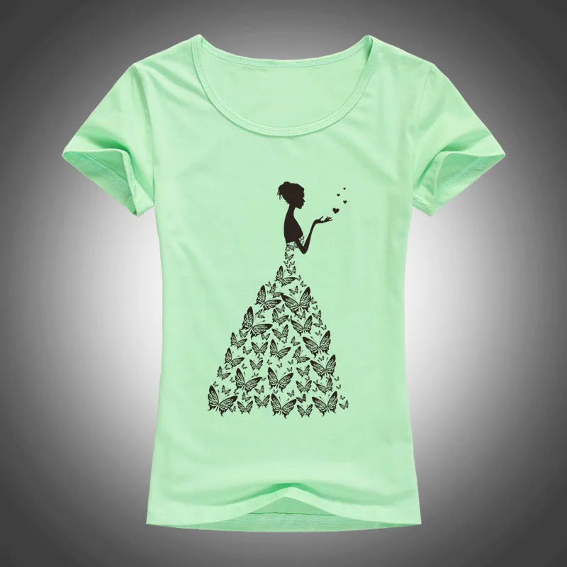 2017 модная красивая свадебная футболка с бабочкой Женская Новинка крутая