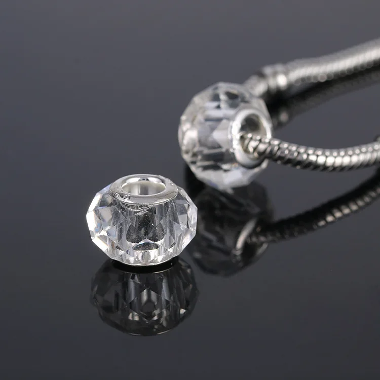 10 шт./лот оптовая продажа белые граненые стеклянные бусины из хрусталя