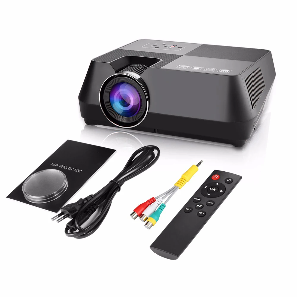 Портативный мультимедийный ЖК проектор GT S8 800*480 с HDMI USB AV VGA поддержкой 720P TF