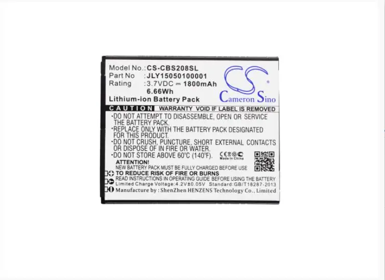 Аккумулятор Cameron Sino 1800 мАч для ALTA CALIDAD B10 JLY15050100001 CUBOT S208 S208A JLY15050100001|Аккумуляторы