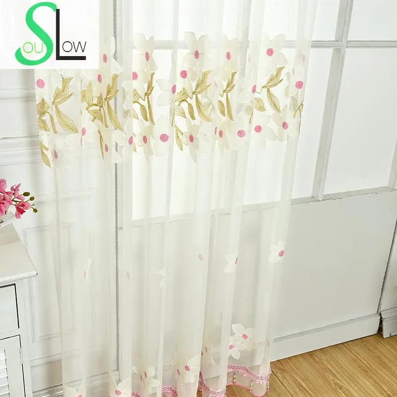 Медленная душа полотенце занавеска персиковый цветочный пасторальный вышитые