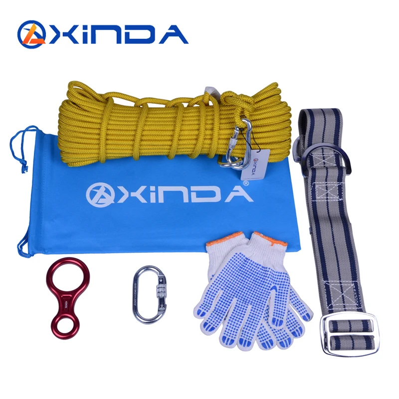 

Hinda family lifeline 10mm wire rope core fire protection safety rope escape rope down device