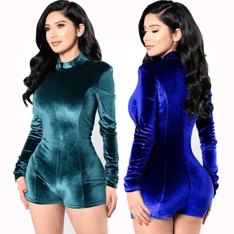 

Ladies Gold Velvet Jumpsuit Ladies Thin Jumpsuit Ladies Sexy Jumpsuit Casual Long Sleeve Jumpsuit Ladies Slim Jumpsuit