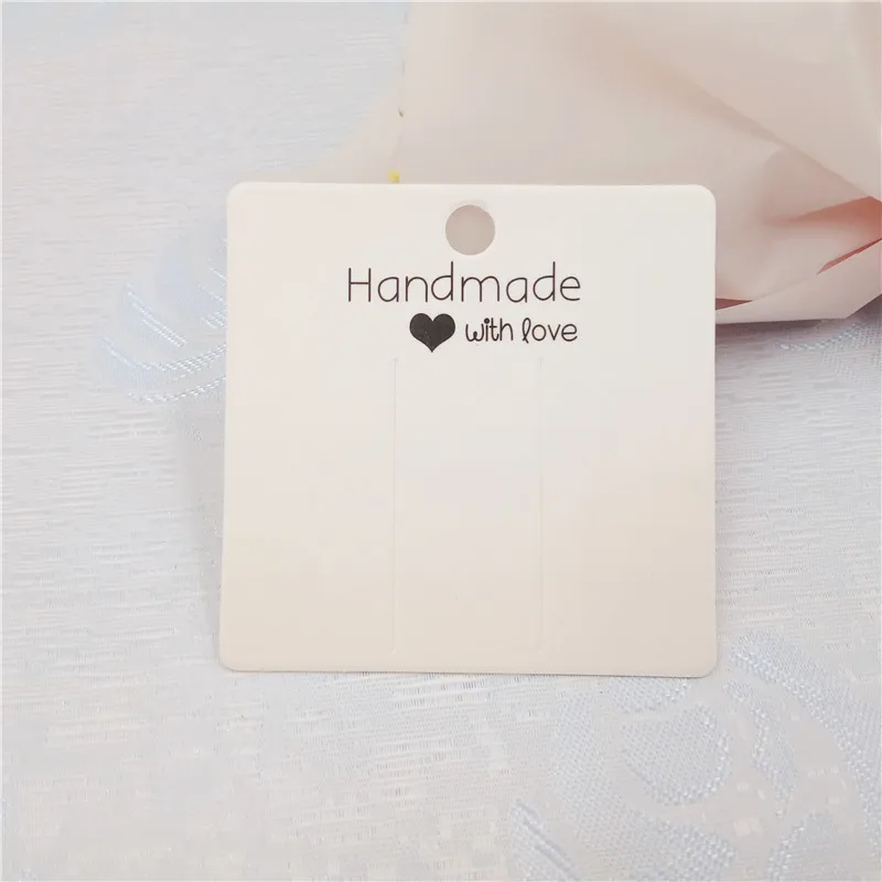 20 шт./лот 60*60 мм печать ручная работа с любовью Ручная цепочка/заколка для волос