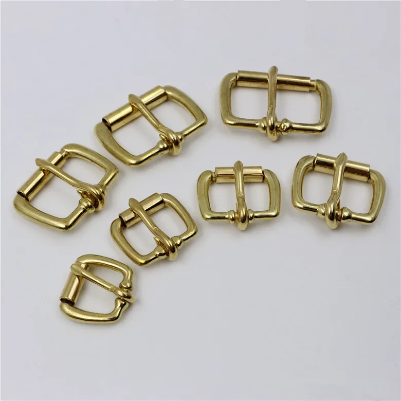 4pcs solid brass Tri-glide belt pin buckle for clothing luggage strap adjustable DIY bag shoes webbing | Дом и сад