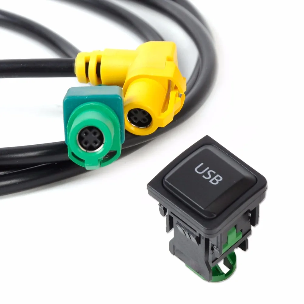 DWCX Новый USB AUX переключатель комплект кабеля 5KD035726 A 5KD035724 для Volkswagen VW Golf Jetta MK5 RCD510